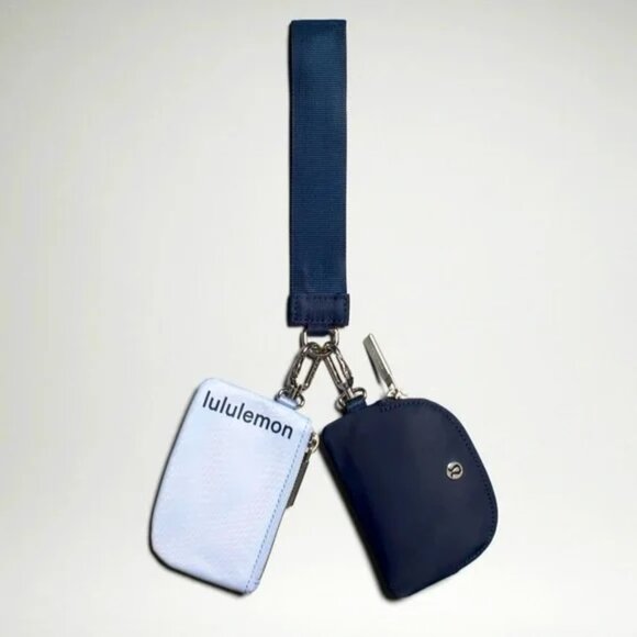 lululemon athletica Handbags - Lululemon Dual Pouch Wristlet - Blue Linen/True Navy
